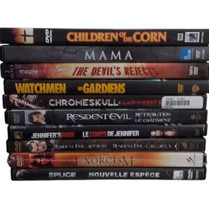 Horror Movie DVD Bulk Lot Jennifers Body Resident Evil Chromeskull Devils Reject